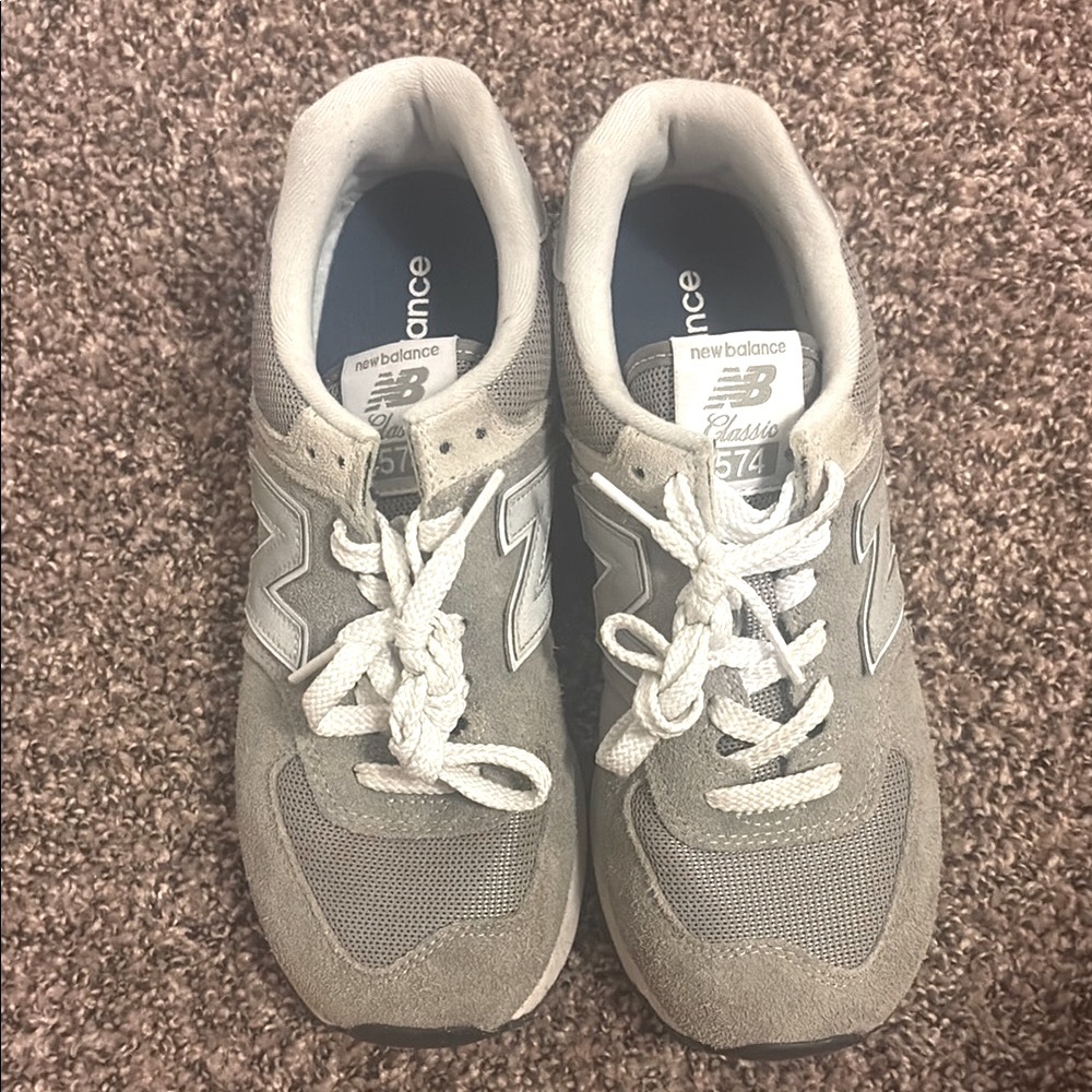 New Balance Taupe and Cream Sneakers - Picture 2 of 2